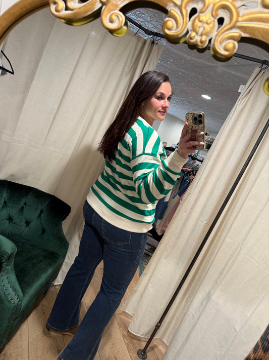 Oversized Kelly Green French Terry Crewneck