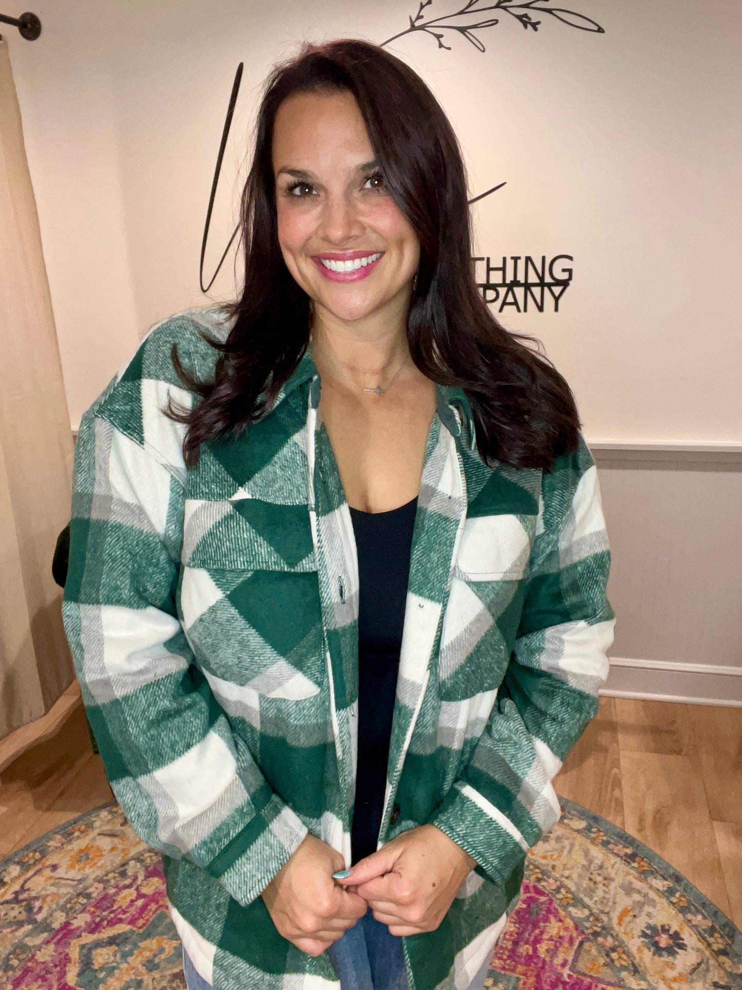 PREORDER- Hunter Green Plaid Jacket