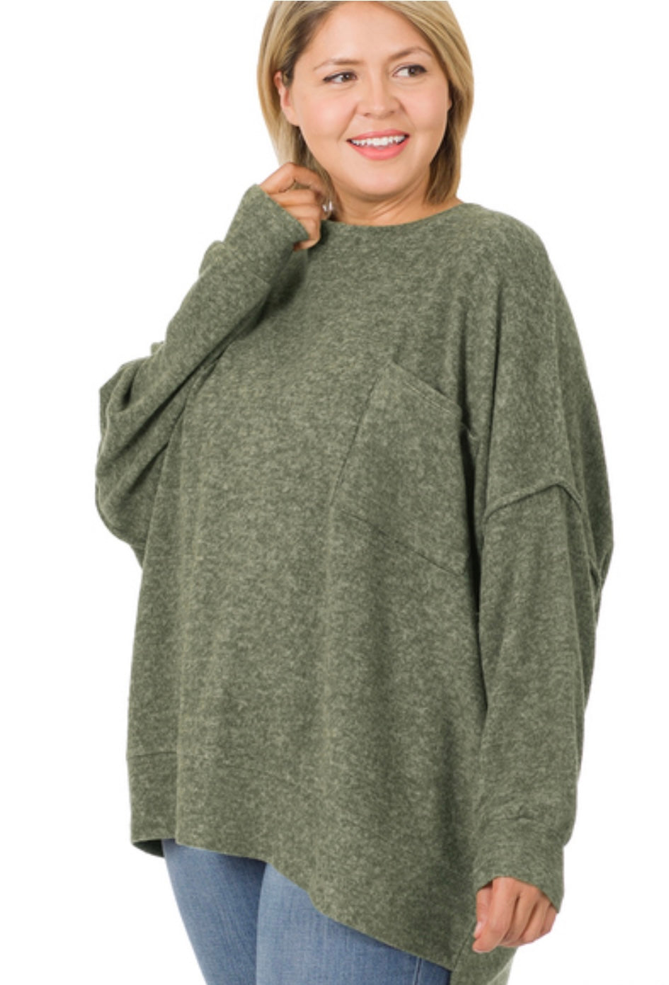 Plus Only - Brushed Melange Sweater (2 Colors)