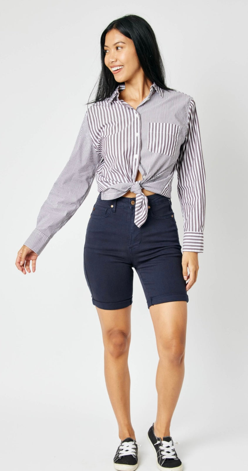 Judy Blue Navy Bermuda Shorts – Versa Clothing Company