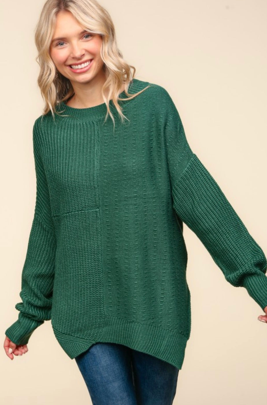 Asymmetrical Knit Sweater (2 Colors)