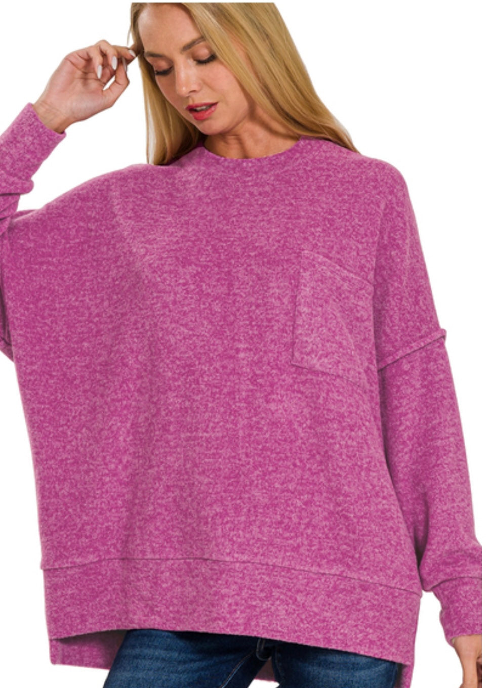 Melange Pocket Sweater (4 Colors)