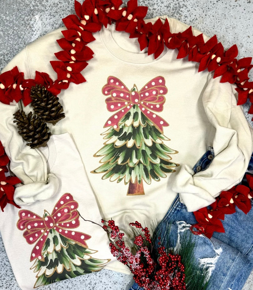 Cream Christmas Tree Crewneck