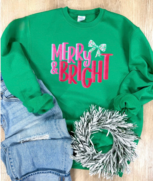 Green Merry & Bright Crewneck