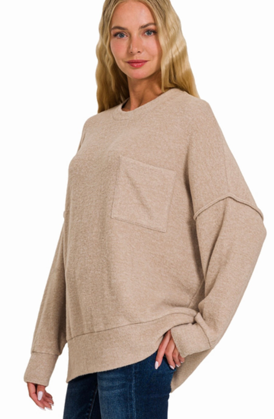 Melange Pocket Sweater (4 Colors)