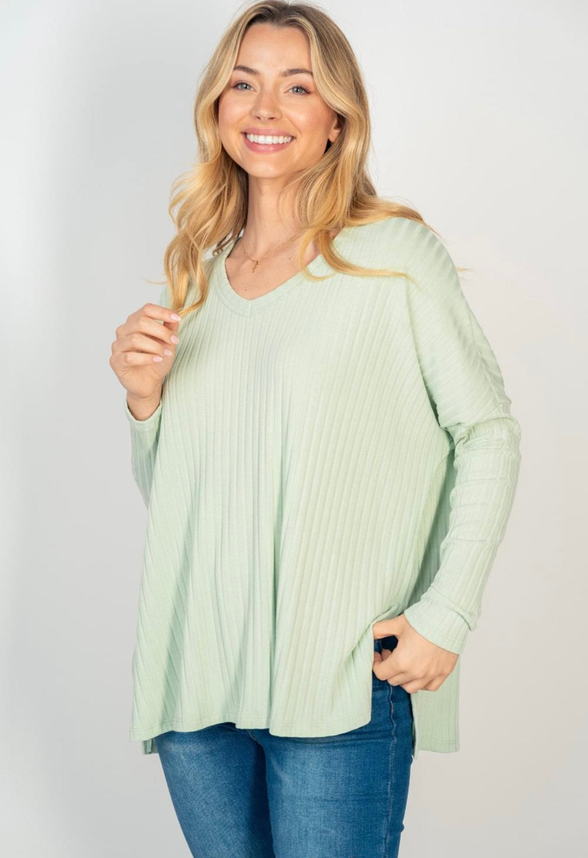 Sage Ribbed Longsleeve