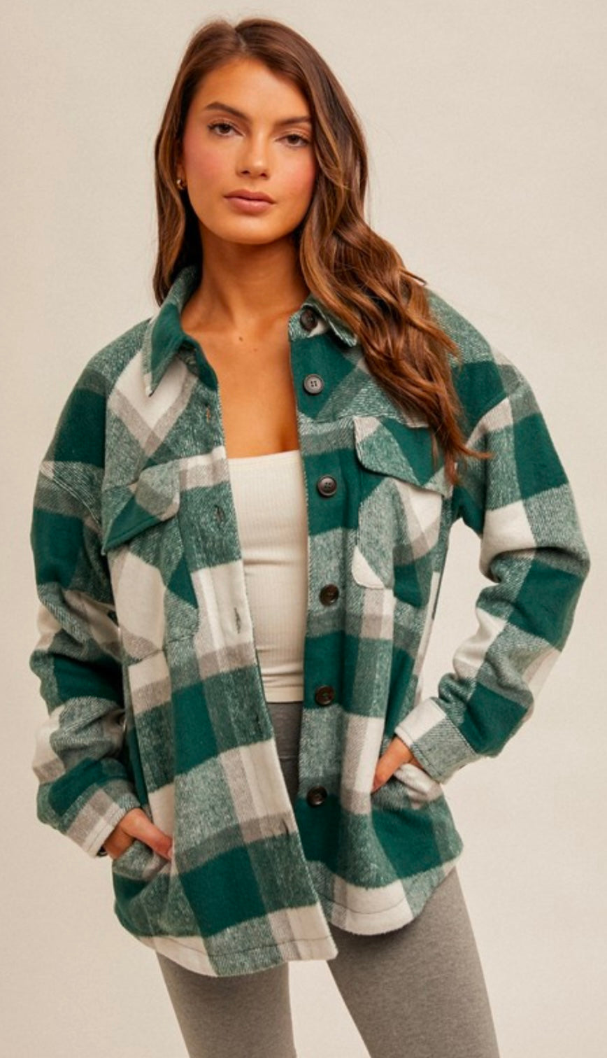 PREORDER- Hunter Green Plaid Jacket