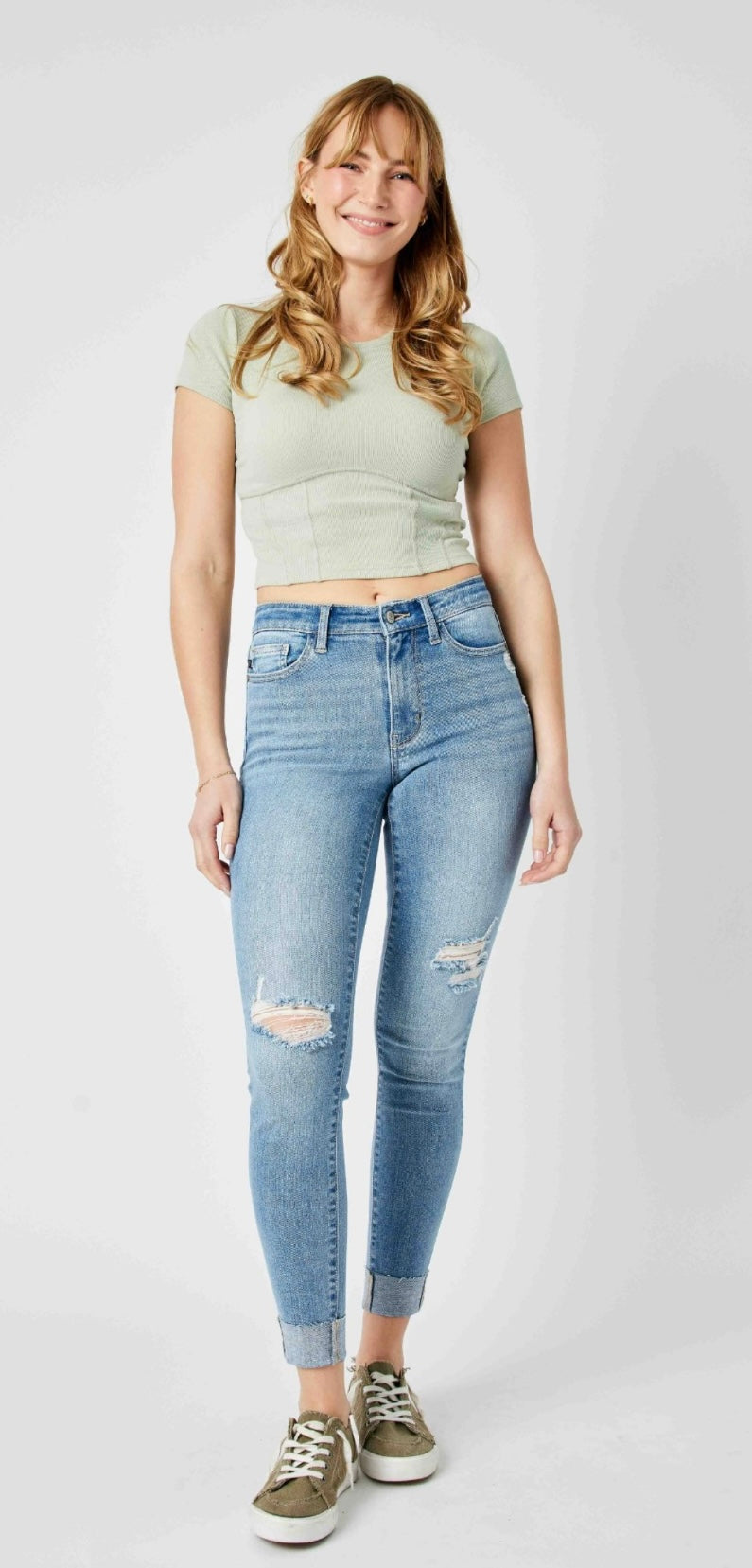 Judy Blue Mid Rise Skinny Jeans