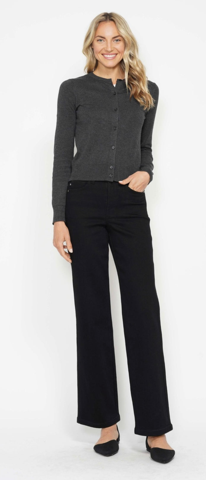 Judy Blue Tummy Control Black Straight Leg Jeans