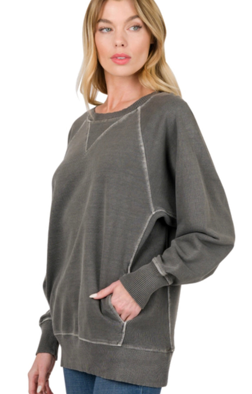 French Terry Pullover with Pockets (5 Colors)