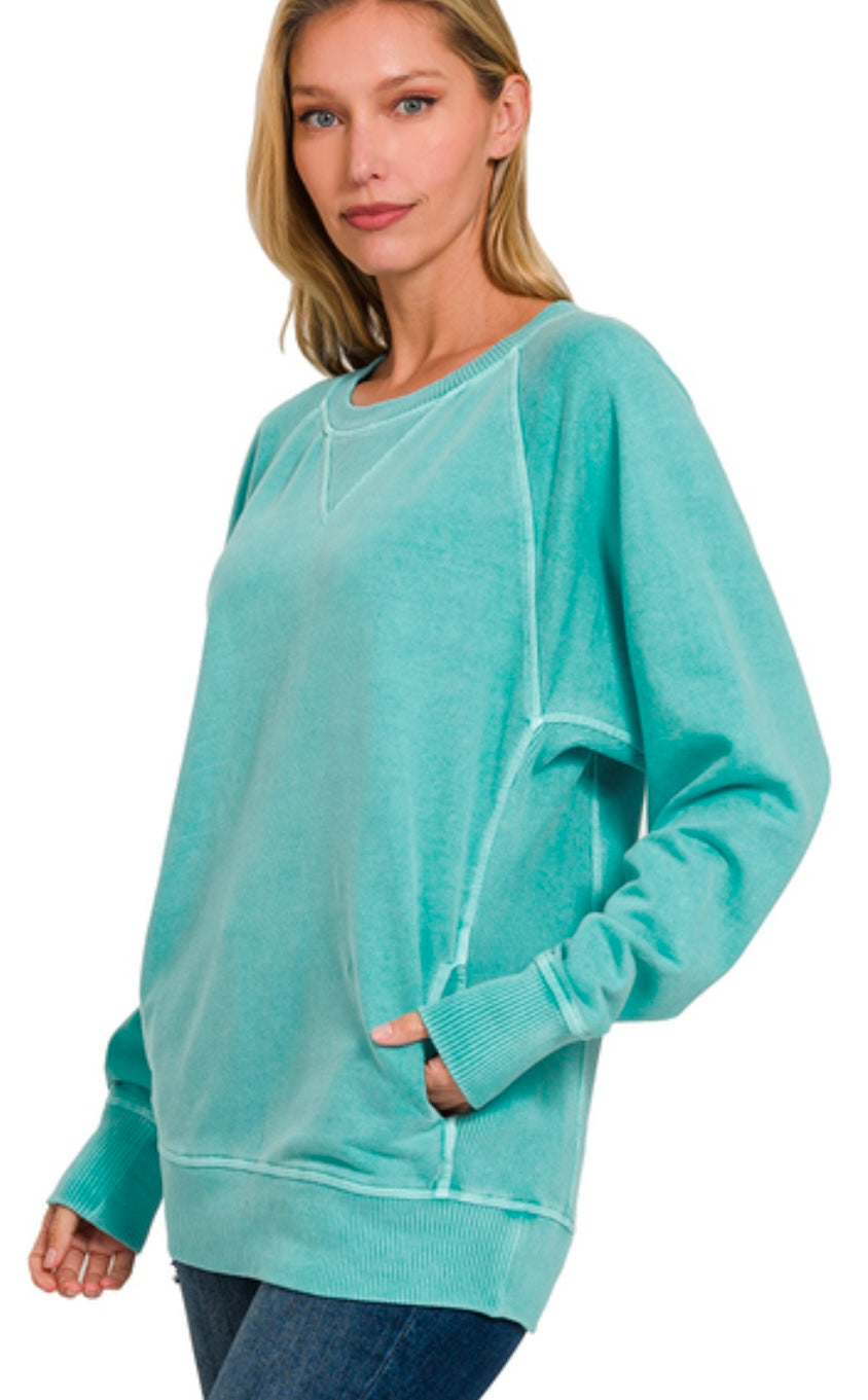 French Terry Pullover with Pockets (3 Colors)