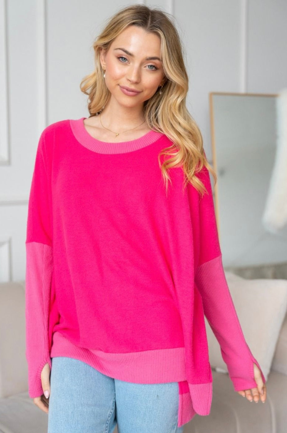 Hi Low Sweater with Slits (2 Colors)