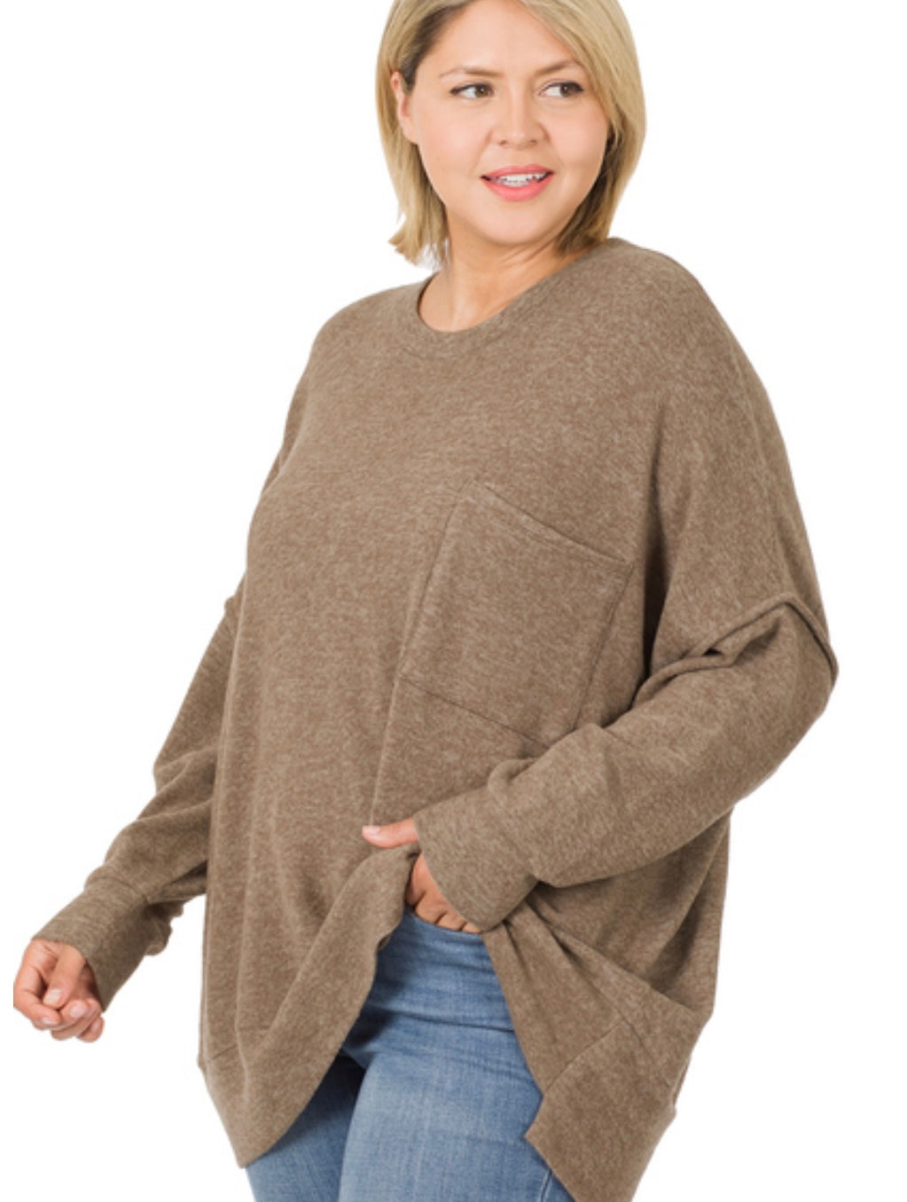 Plus Only - Brushed Melange Sweater (2 Colors)