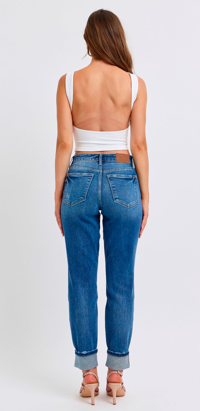 Judy Blue Mid Rise Boyfriend Jeans