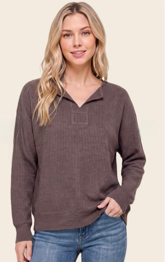 Staccato Chocolate Mini Waffle Sweater