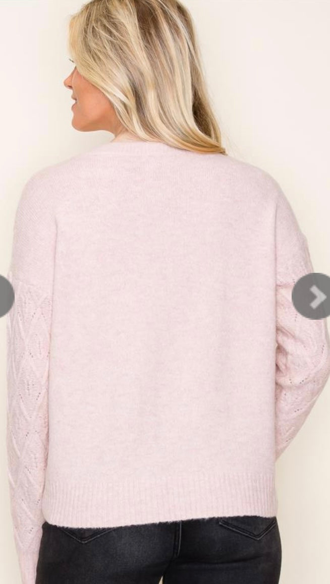 Blush Textured Sweater