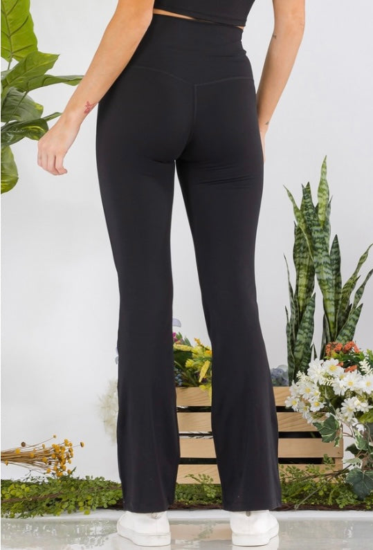 Black Buttery Soft Flare Leggings