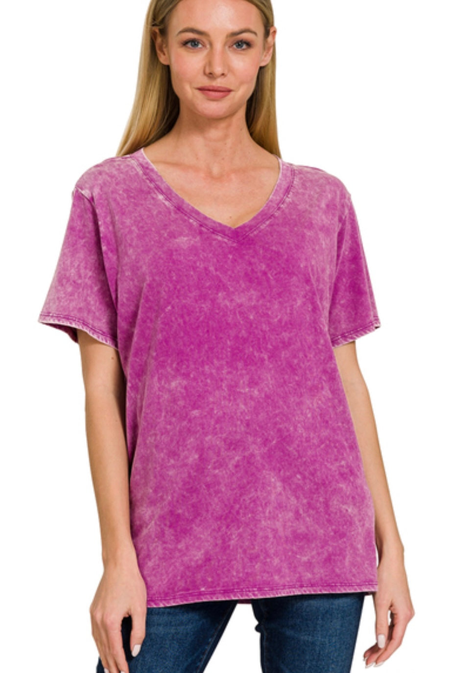 Mineral Wash Vneck (4 Colors)