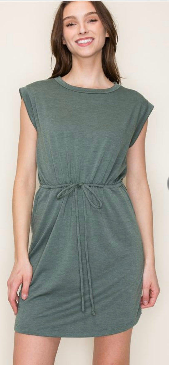 Staccato Dark Olive Dress