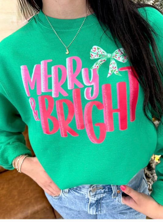 Green Merry & Bright Crewneck