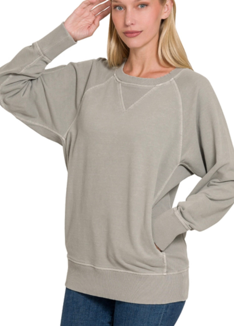 French Terry Pullover with Pockets (5 Colors)