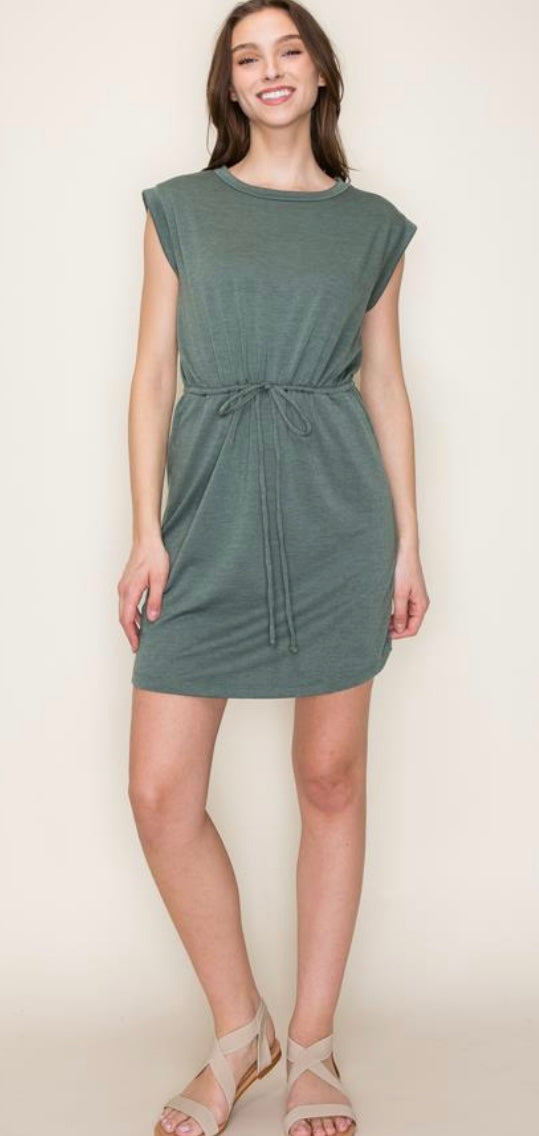 Staccato Dark Olive Dress