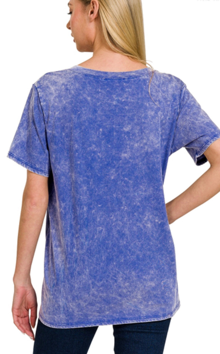 Mineral Wash Vneck (4 Colors)