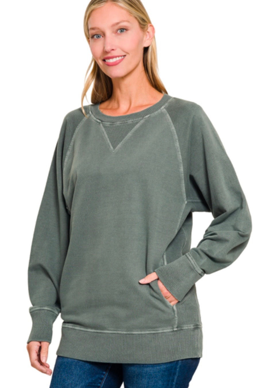 French Terry Pullover with Pockets (3 Colors)