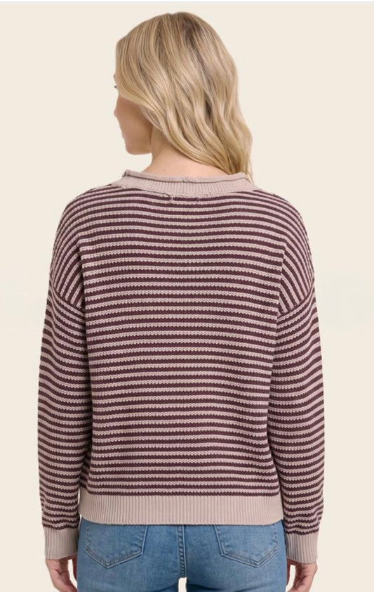 Staccato Plum Waffle Knit Sweater