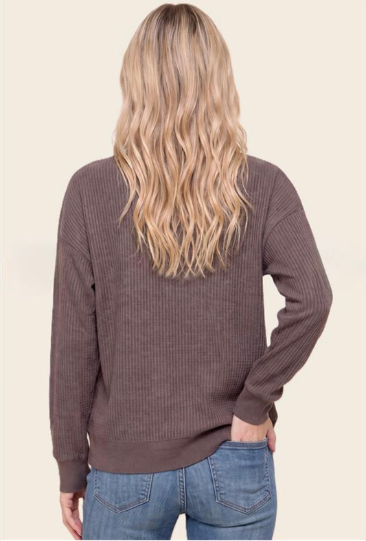 Staccato Chocolate Mini Waffle Sweater