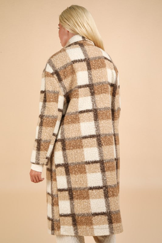 Plaid Button Coat (3 Colors)