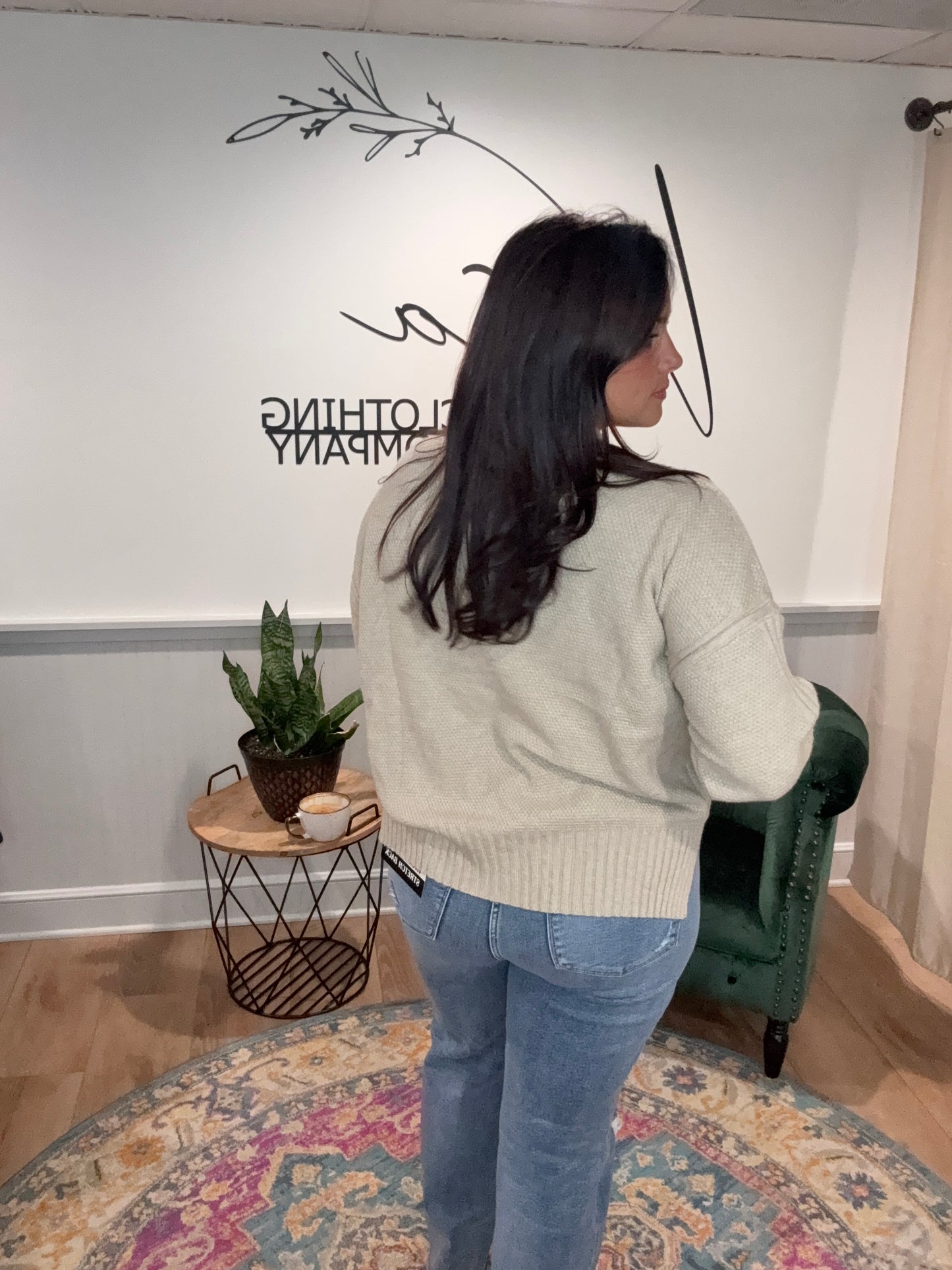 Ivory Chunky Knit Sweater