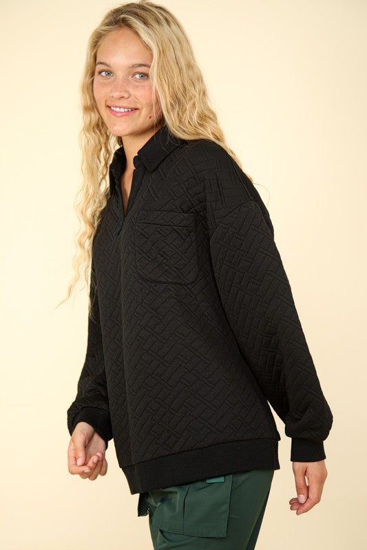 Quilted Vneck (2 Colors)