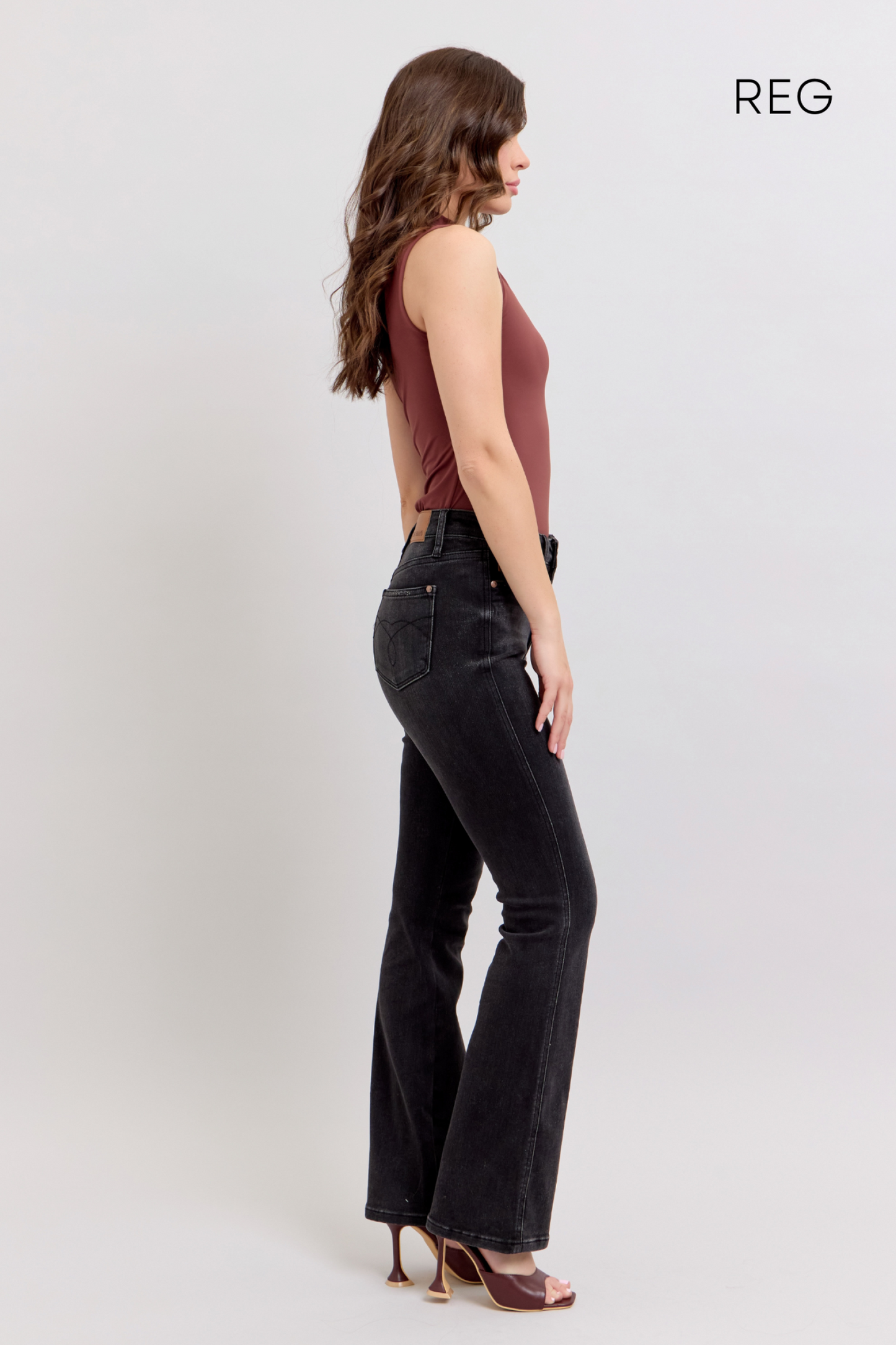 Multi Length Judy Blue Black Tummy Control Bootcut Jeans