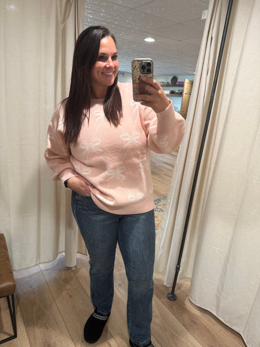 Blush Bow Sweater