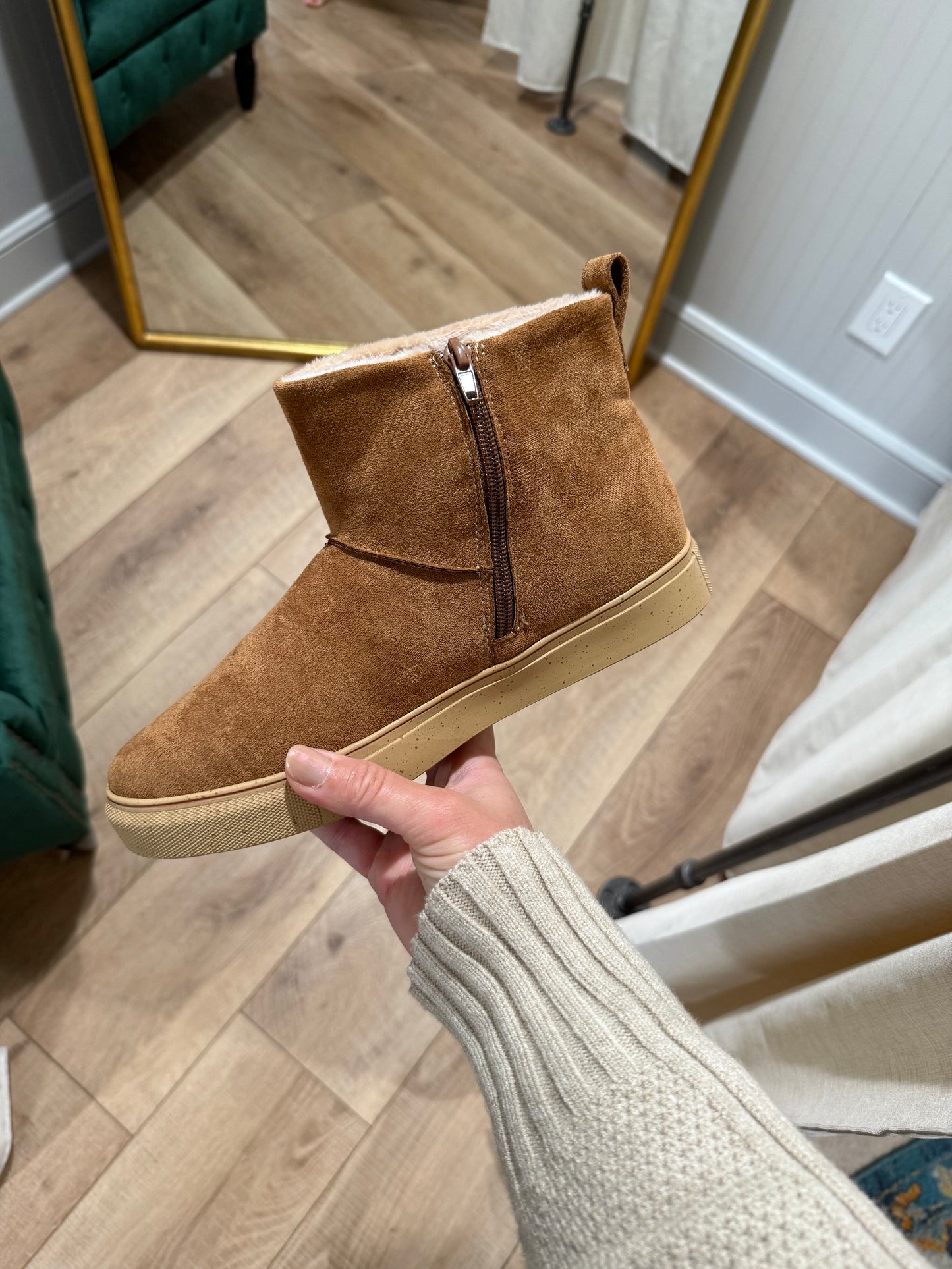 Very G Fuzzy Tan Boots