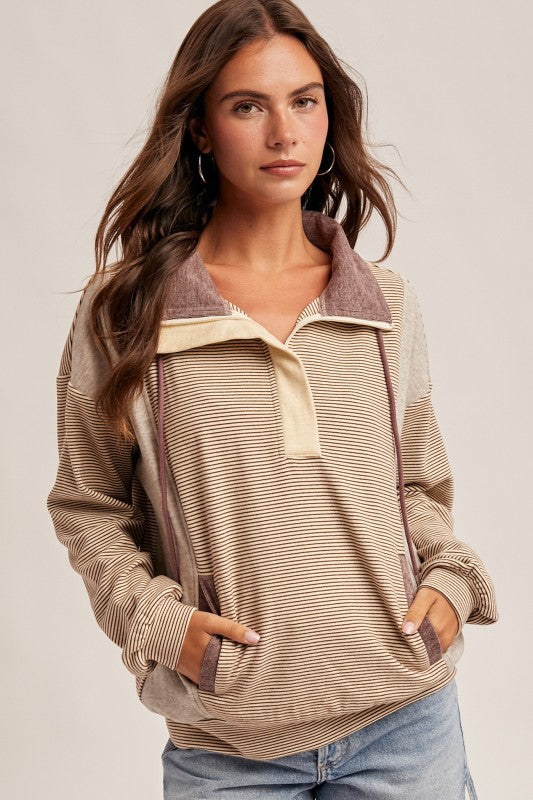 Purple Taupe Quarter Zip