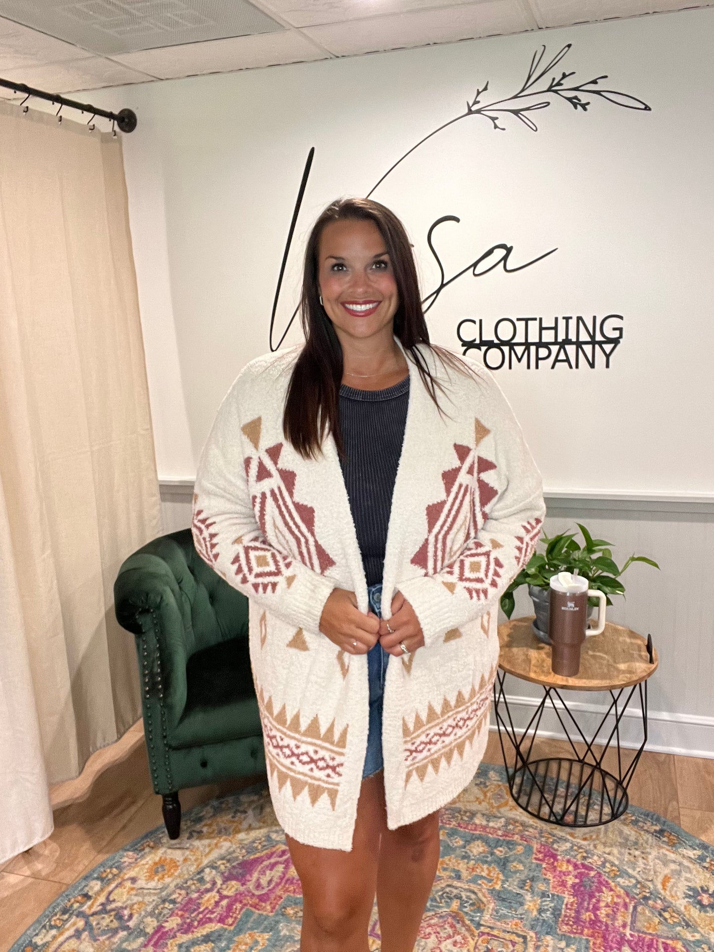 Ivory Aztec Cardigan