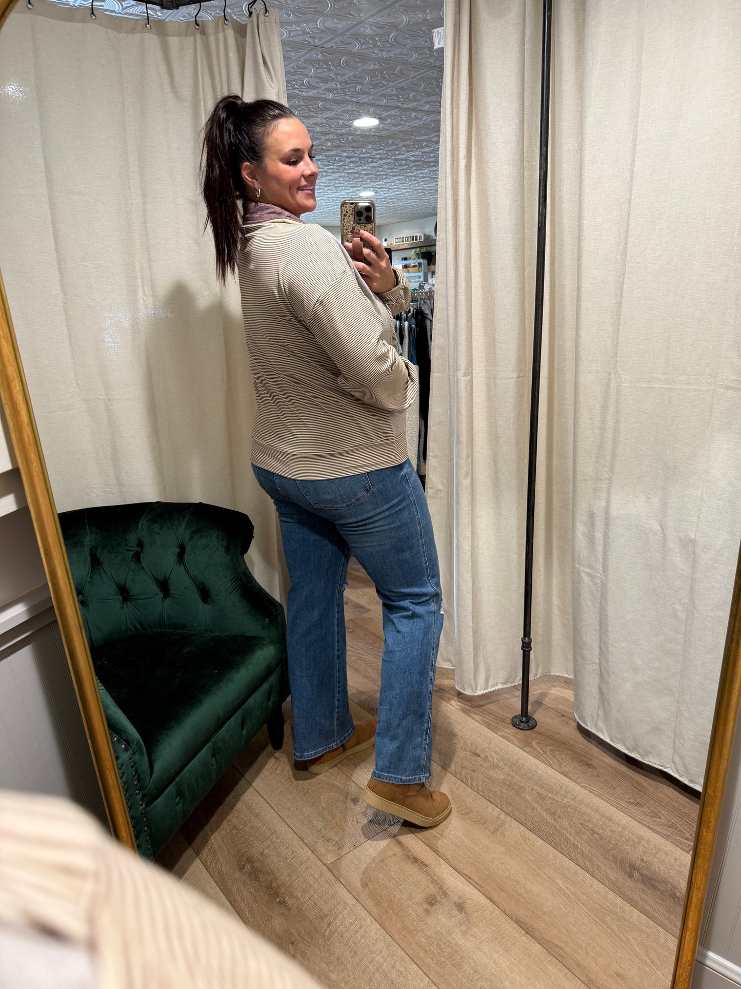 Purple Taupe Quarter Zip