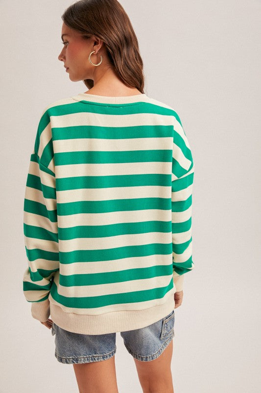 Oversized Kelly Green French Terry Crewneck