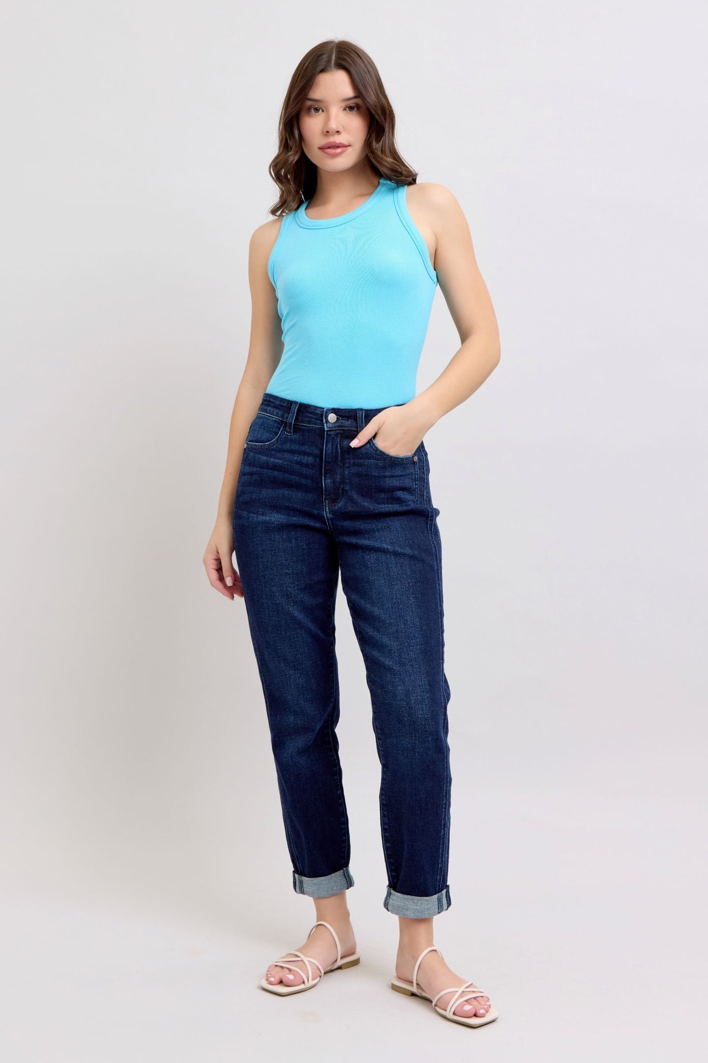 Judy Blue Dark Wash Boyfriend Jeans