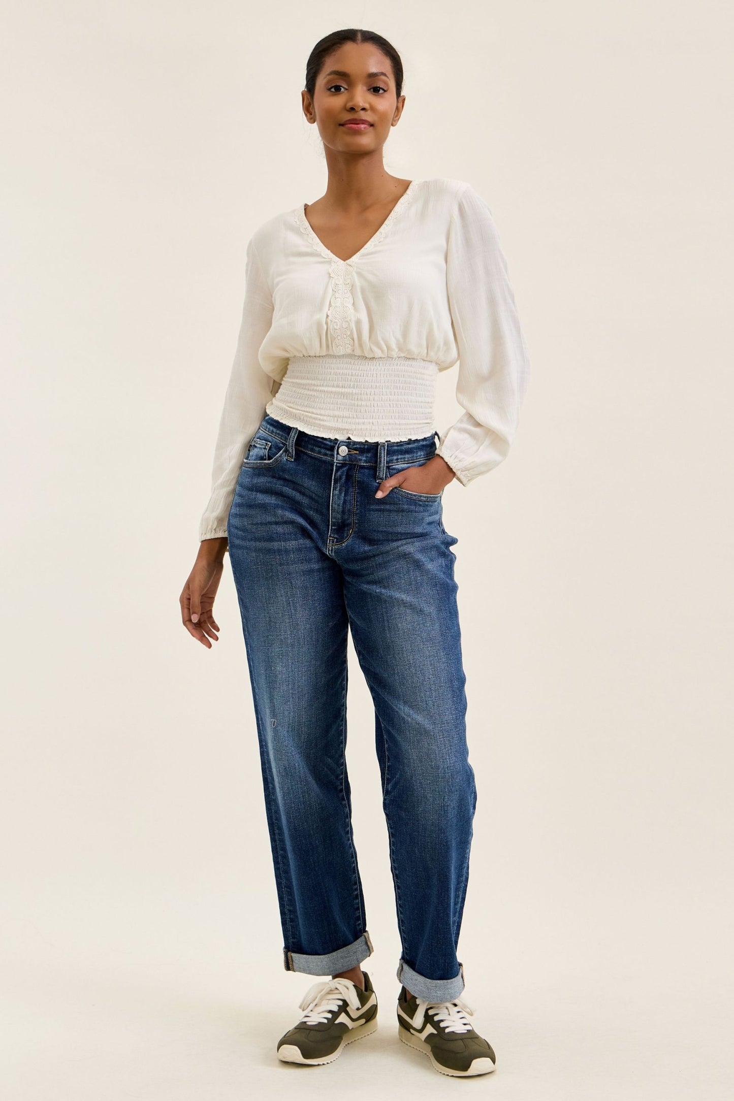 Judy Blue Dark Wash Boyfriend Jeans