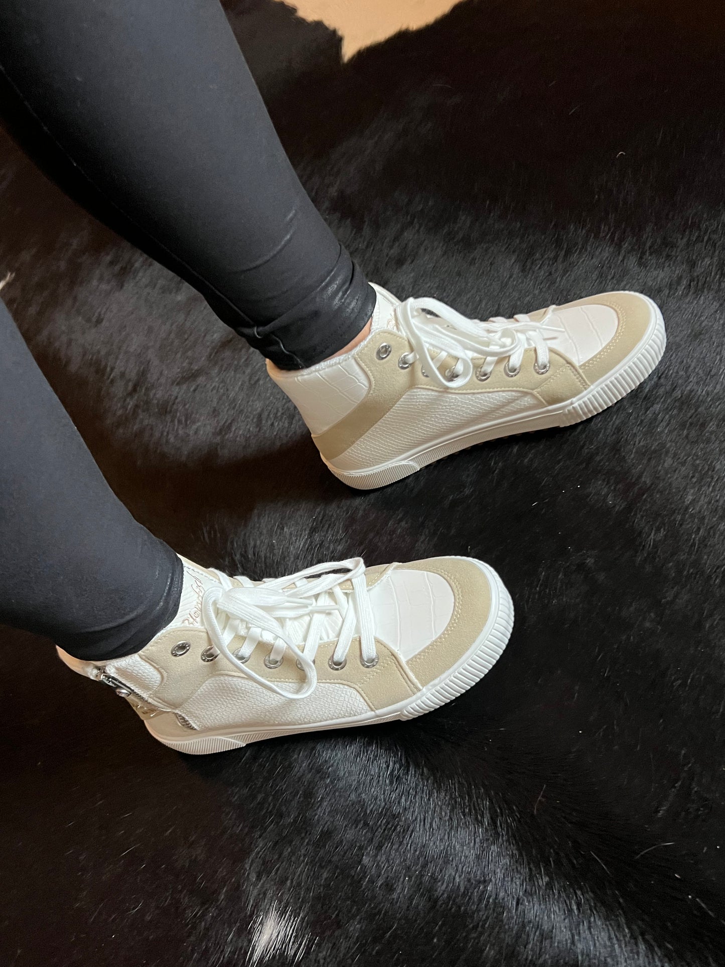 Tan / Cream High Top Blowfish Sneaker
