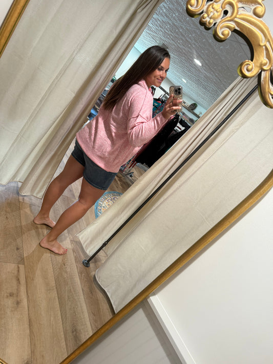 Melange Hi Low Pocket Sweater (3 Colors)