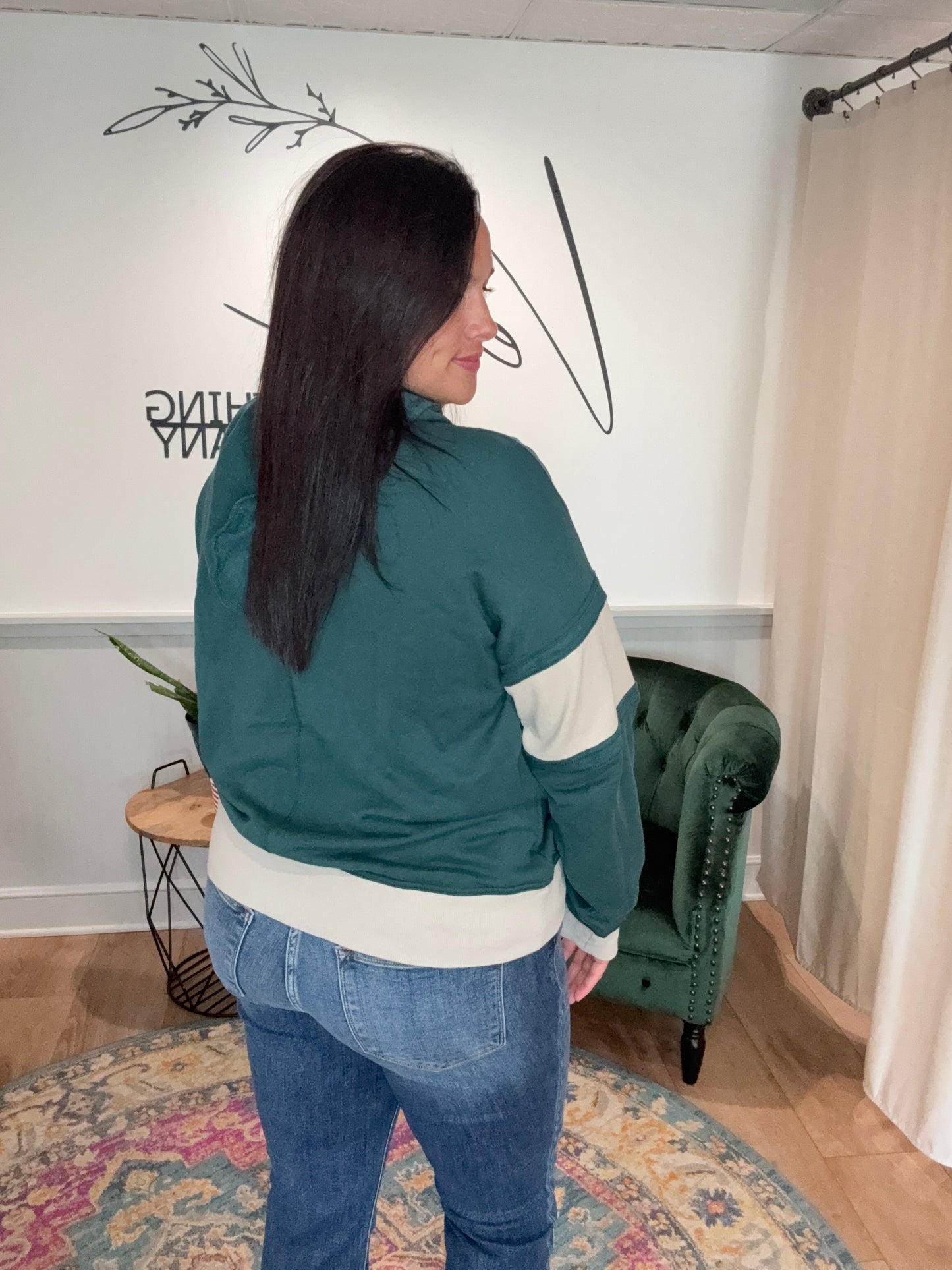 Contrast Ribbed Hoodie (2 Colors)