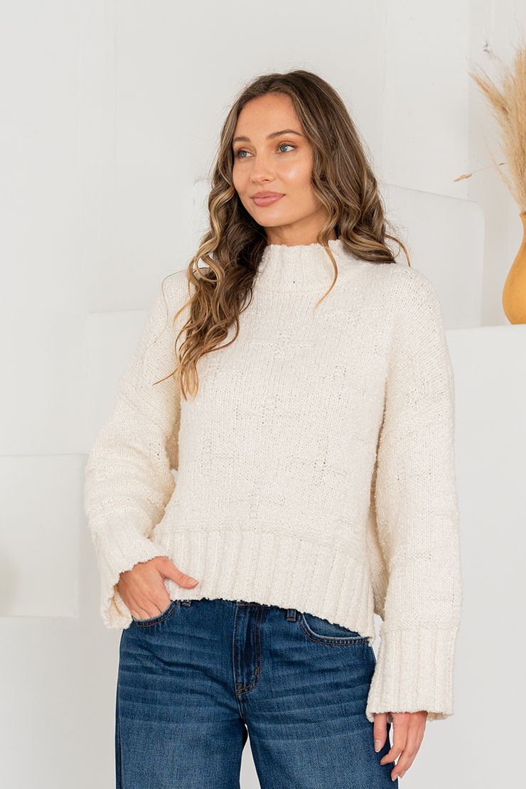 Ivory Chunky Knit Sweater
