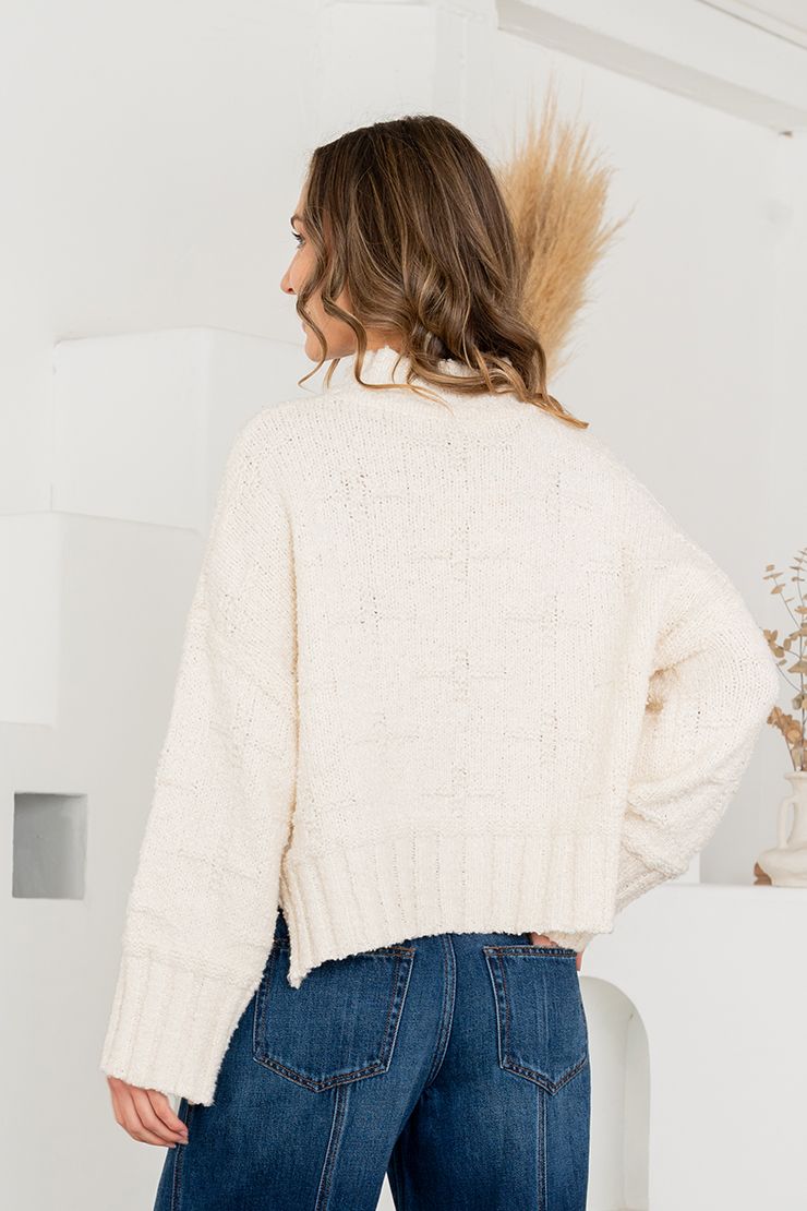 Ivory Chunky Knit Sweater