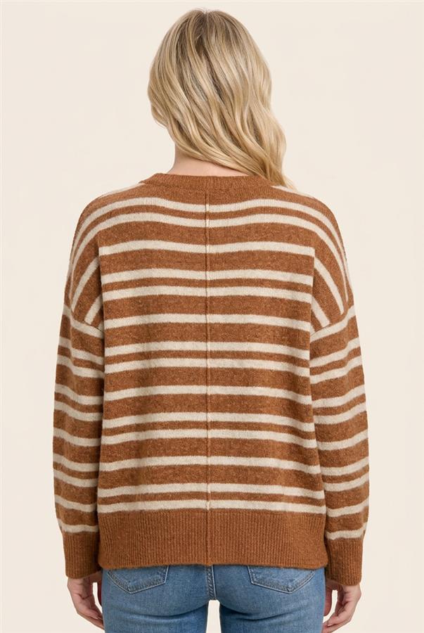 Staccato Camel Double Stripe Sweater