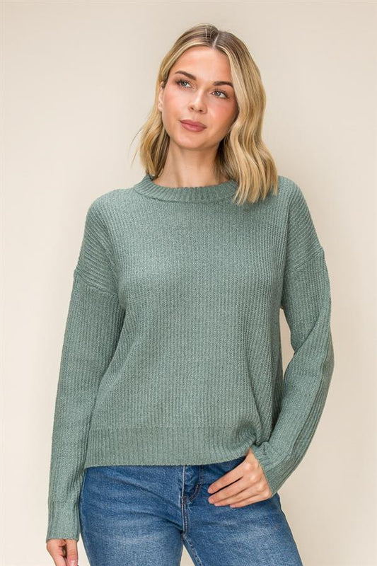 Staccato Light Olive Crewneck Sweater