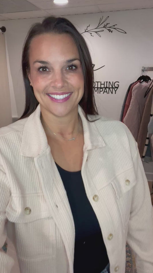 Ribbed Button Up Jacket (2 Colors)